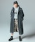 FADED STAND COLLAR LONG COAT