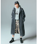 FADED STAND COLLAR LONG COAT