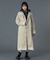 FADED STAND COLLAR LONG COAT