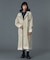 FADED STAND COLLAR LONG COAT