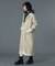FADED STAND COLLAR LONG COAT