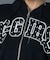 STUDDED LOGO ZIP UP SWEAT HOODIE