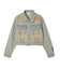 FADED FACE LABEL COMPACT DENIM JACKET
