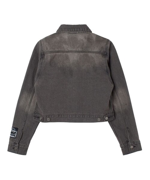 FADED FACE LABEL COMPACT DENIM JACKET｜エックスガールの通販｜&mall