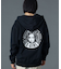 CIRCLE MESSAGE AND FACE ZIP UP SWEAT HOODIE