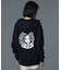CIRCLE MESSAGE AND FACE ZIP UP SWEAT HOODIE