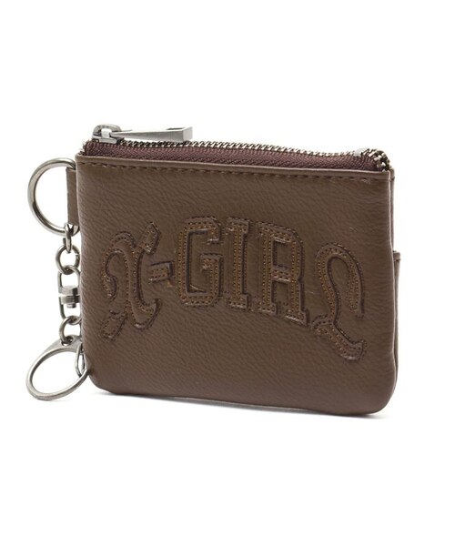 FAUX LEATHER PATCH COIN AND CARD CASE｜エックスガールの通販｜&mall