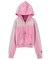FACE LABEL WASHED COMPACT ZIP UP SWEAT HOODIE