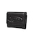 TONAL OVAL LOGO BUCKLE FAUX LEATHER MINI WALLET