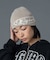DIAGONAL OVAL LOGO JACQUARD BEANIE