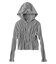 FADED SHIRRED COMPACT ZIP UP HOODIE