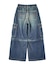 FADED 2WAY WIDE LEG DENIM CARGO PANTS