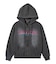 FADED LOGO PRINT ZIP UP SWEAT HOODIE