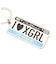 PLATE LOGO KEY CHARM