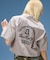 ARCH LOGO AND FACE OPEN COLLAR CROPPED SHIRT