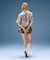 ARCH LOGO AND FACE OPEN COLLAR CROPPED SHIRT