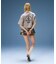 ARCH LOGO AND FACE OPEN COLLAR CROPPED SHIRT