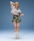 ARCH LOGO AND FACE OPEN COLLAR CROPPED SHIRT