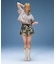 ARCH LOGO AND FACE OPEN COLLAR CROPPED SHIRT
