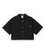 ARCH LOGO AND FACE OPEN COLLAR CROPPED SHIRT