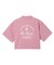 ARCH LOGO AND FACE OPEN COLLAR CROPPED SHIRT