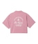 ARCH LOGO AND FACE OPEN COLLAR CROPPED SHIRT