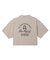 ARCH LOGO AND FACE OPEN COLLAR CROPPED SHIRT