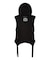 SHEER SLEEVELESS RIBBED HOODED TOP