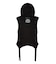 SHEER SLEEVELESS RIBBED HOODED TOP