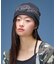 RHINESTONE DECORATIVE SCRIPT LOGO BEANIE