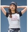 RHINESTONE VERTICAL LOGO RAGLAN S/S BABY TEE