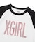 RHINESTONE VERTICAL LOGO RAGLAN S/S BABY TEE