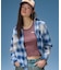 BLEACHED PLAID L/S SHIRT