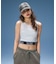 RHINESTONE LOGO DENIM CAP