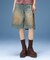 WAXED DENIM SHORTS