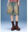 WAXED DENIM SHORTS