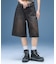 WAXED DENIM SHORTS