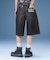 WAXED DENIM SHORTS