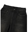 WAXED DENIM SHORTS