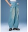 TUCK WIDE LEG DENIM PANTS
