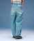 TUCK WIDE LEG DENIM PANTS