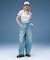 TUCK WIDE LEG DENIM PANTS