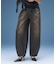 TUCK WIDE LEG DENIM PANTS