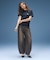 TUCK WIDE LEG DENIM PANTS