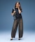 TUCK WIDE LEG DENIM PANTS
