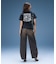 TUCK WIDE LEG DENIM PANTS
