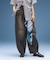 TUCK WIDE LEG DENIM PANTS