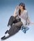 TUCK WIDE LEG DENIM PANTS