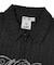 SCRIPT LOGO SHIRRED S/S ZIP UP TOP