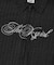 SCRIPT LOGO SHIRRED S/S ZIP UP TOP